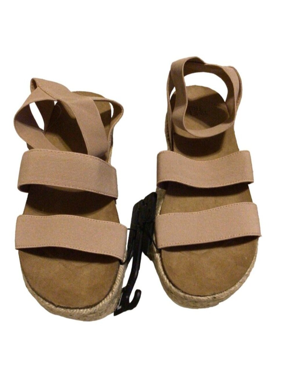Time And Tru Flatform Espadrille Women Elastic Strap Sandal Shoe Mauve 7 new